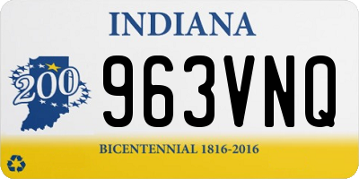 IN license plate 963VNQ