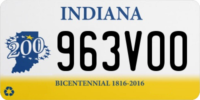 IN license plate 963VOO