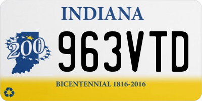IN license plate 963VTD