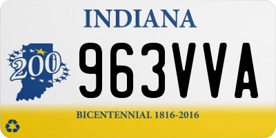 IN license plate 963VVA