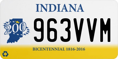 IN license plate 963VVM
