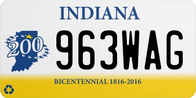 IN license plate 963WAG