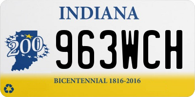 IN license plate 963WCH
