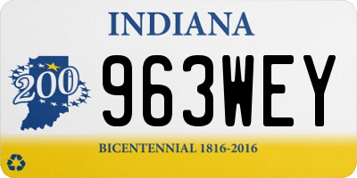 IN license plate 963WEY