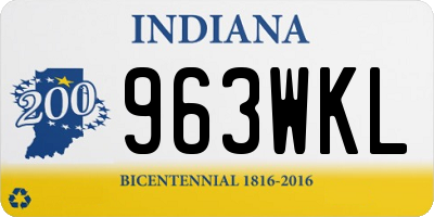 IN license plate 963WKL