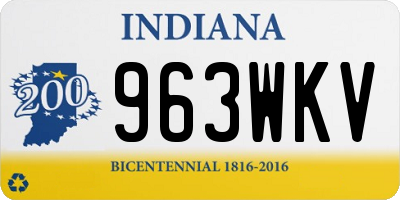 IN license plate 963WKV