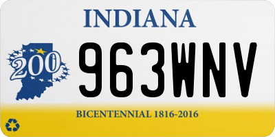 IN license plate 963WNV