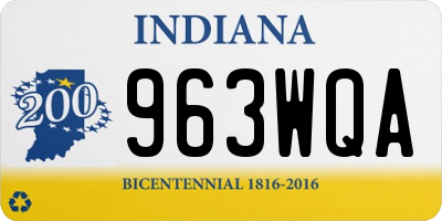 IN license plate 963WQA