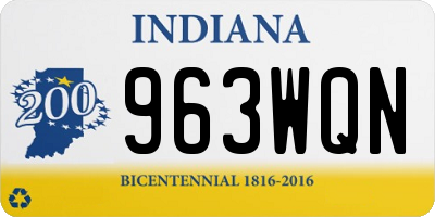 IN license plate 963WQN
