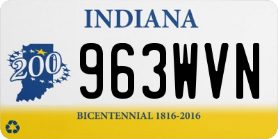 IN license plate 963WVN