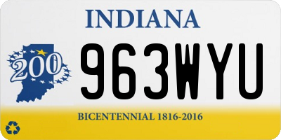 IN license plate 963WYU