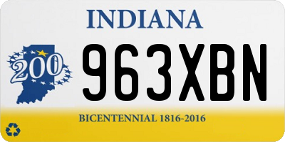 IN license plate 963XBN