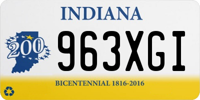 IN license plate 963XGI