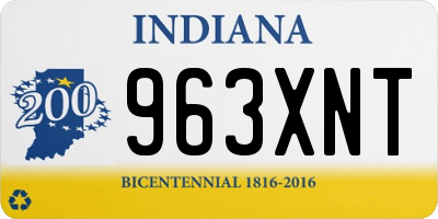 IN license plate 963XNT