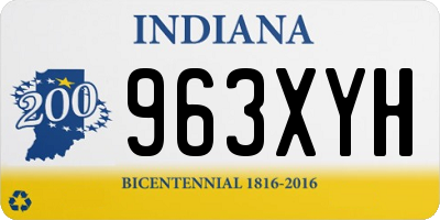 IN license plate 963XYH
