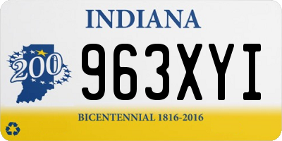 IN license plate 963XYI
