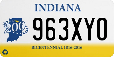 IN license plate 963XYO