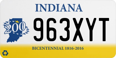 IN license plate 963XYT