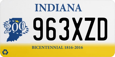 IN license plate 963XZD