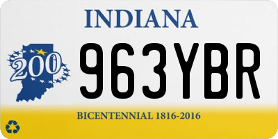 IN license plate 963YBR