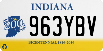 IN license plate 963YBV