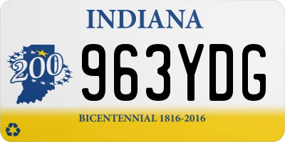 IN license plate 963YDG