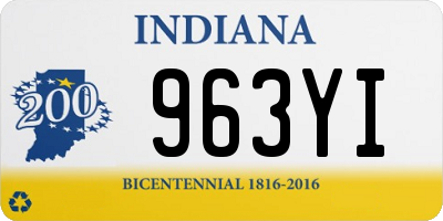 IN license plate 963YI