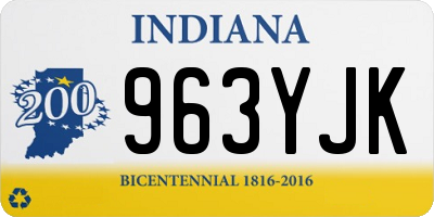 IN license plate 963YJK