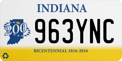 IN license plate 963YNC