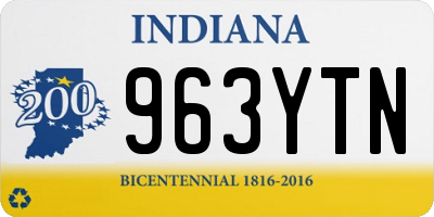 IN license plate 963YTN