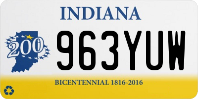 IN license plate 963YUW