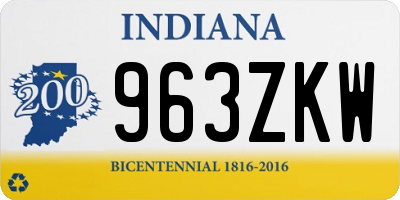 IN license plate 963ZKW