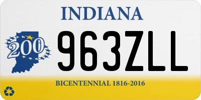 IN license plate 963ZLL