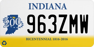 IN license plate 963ZMW