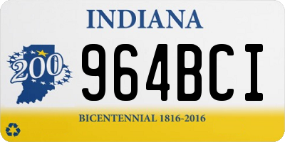 IN license plate 964BCI