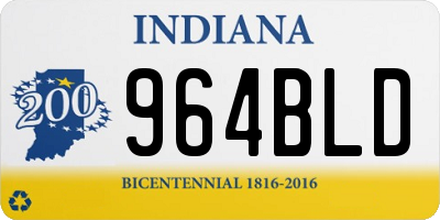 IN license plate 964BLD