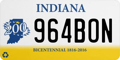 IN license plate 964BON