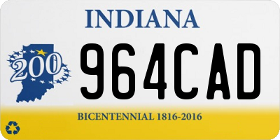 IN license plate 964CAD