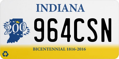 IN license plate 964CSN