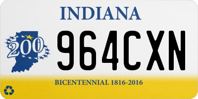 IN license plate 964CXN