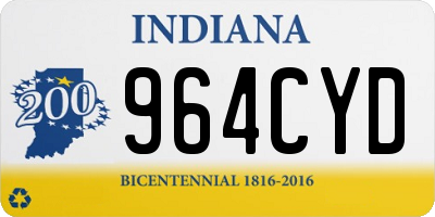 IN license plate 964CYD