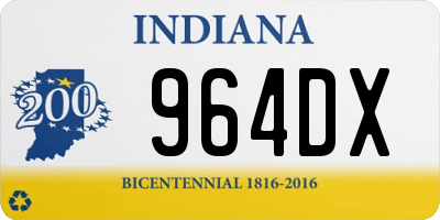 IN license plate 964DX