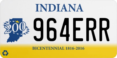 IN license plate 964ERR