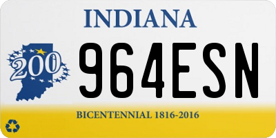 IN license plate 964ESN