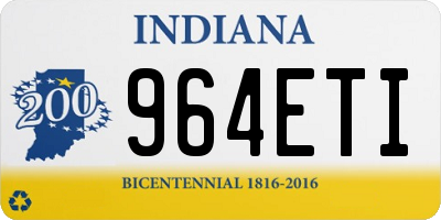 IN license plate 964ETI