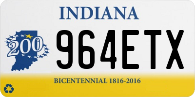 IN license plate 964ETX