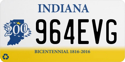 IN license plate 964EVG