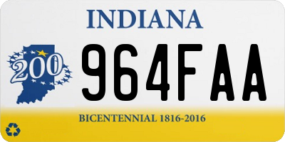 IN license plate 964FAA