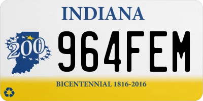 IN license plate 964FEM