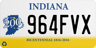 IN license plate 964FVX